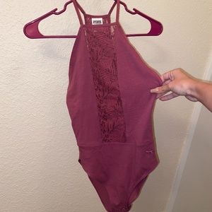 Victoria's Secret Mauve Lace Bodysuit//Never Worn